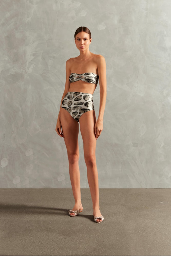 Biquini Hot Pants e Top Tomara Que Caia Ostras Unico