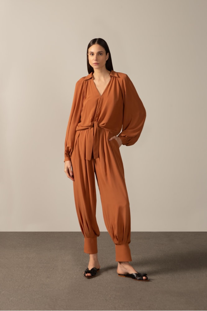Calça Bomber Marrom