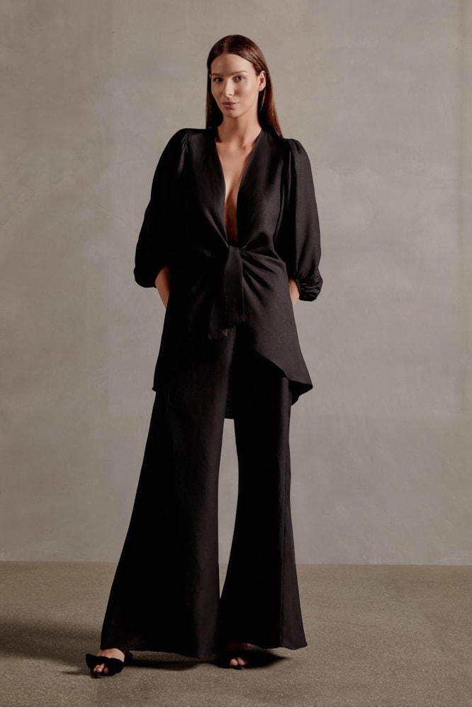 Camisa Longa de Amarrar Timeless Preto