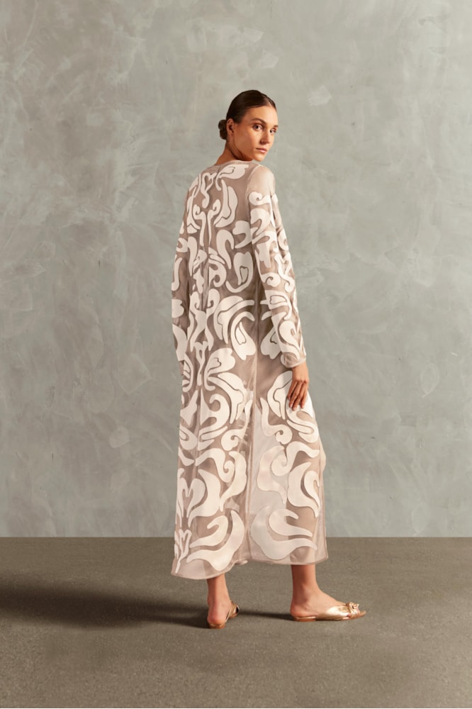 Hobe Longo Aplicação Off White