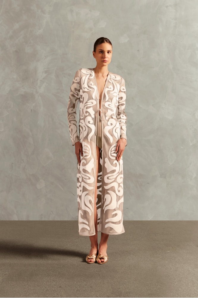 Hobe Longo Aplicação Off White