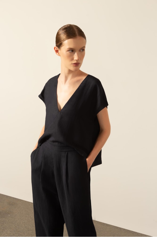 Jumpsuit Decote v Argolas Marinho