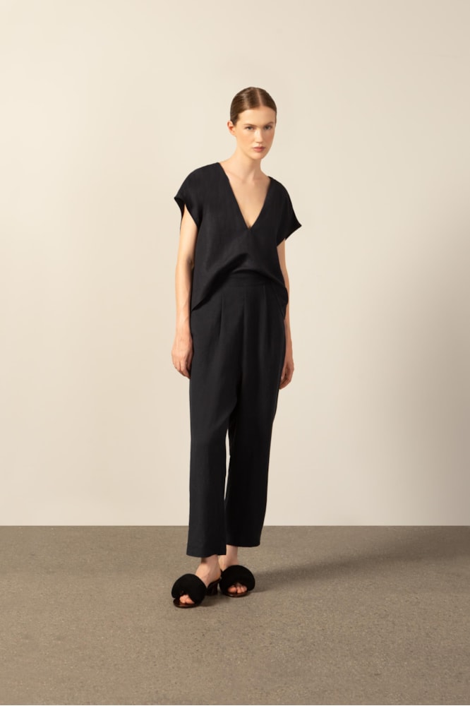 Jumpsuit Decote v Argolas Marinho
