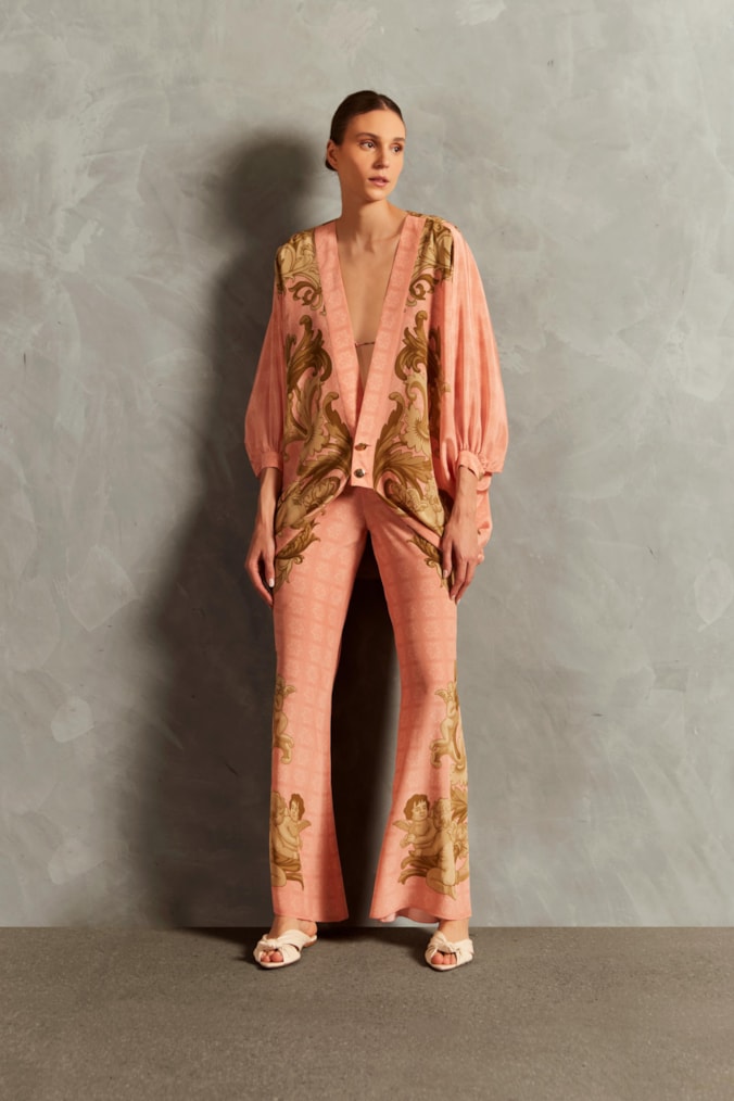 Kaftan Curto Hera Rosa