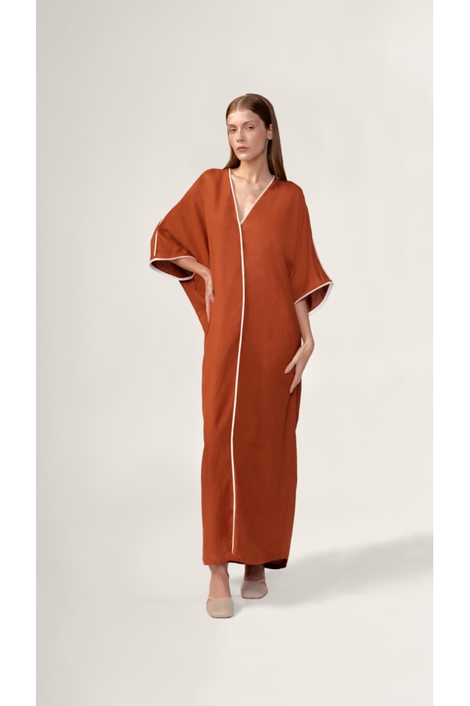 Kaftan Longo Decote v Bicolor