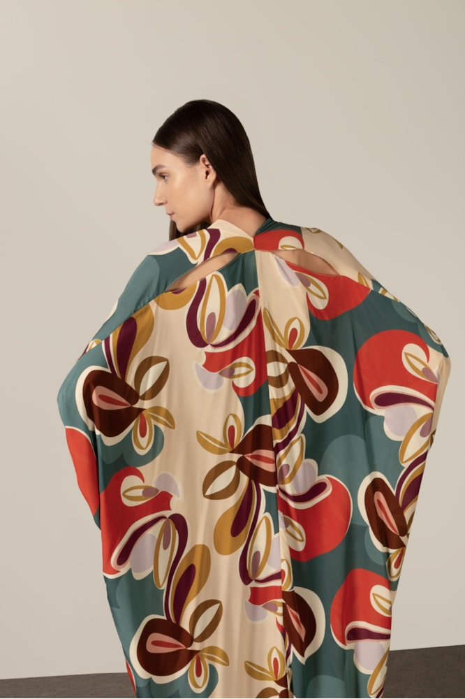 Kaftan Midi Floral Organic Unico