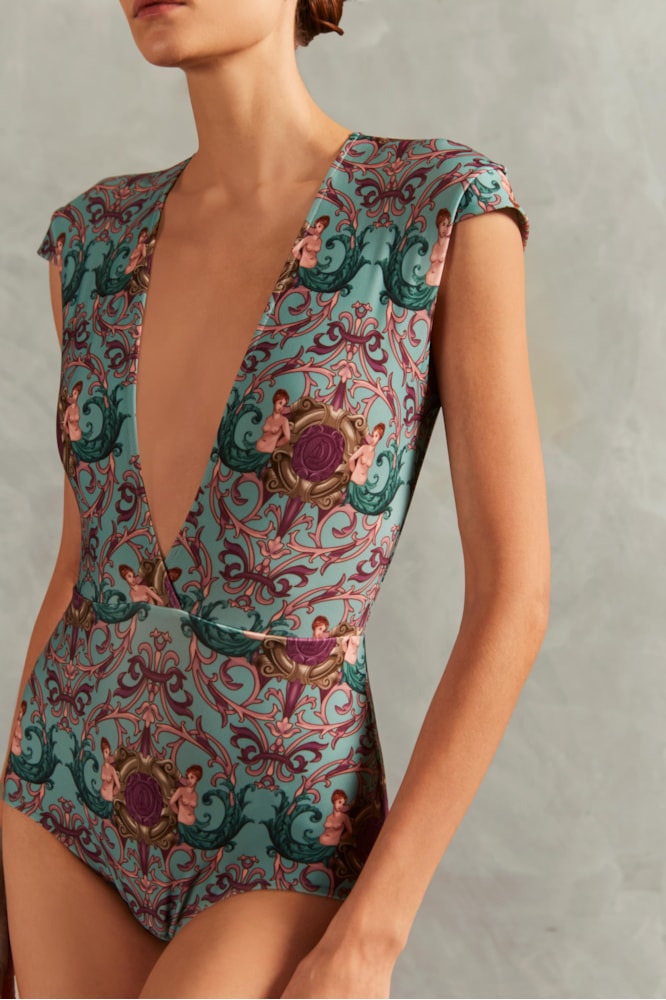 Maillot Decote v Le Sirenuse Turquesa