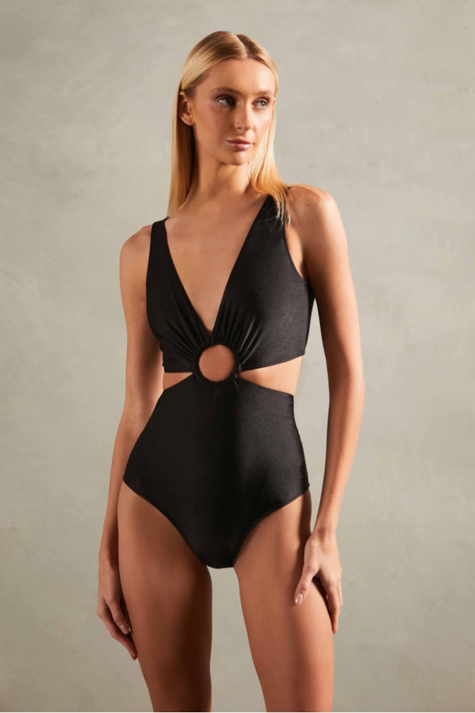 Maillot Decote v Vazado Timeless Preto