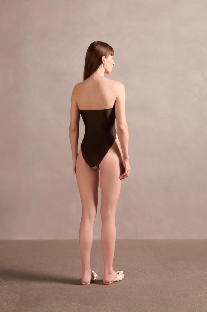 Maillot Tomara Que Caia Bicolor Colibri Solids Off White/Cafe