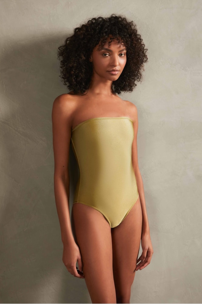 Maillot Tomara Que Caia Jellyfish Liso Verde Pistache