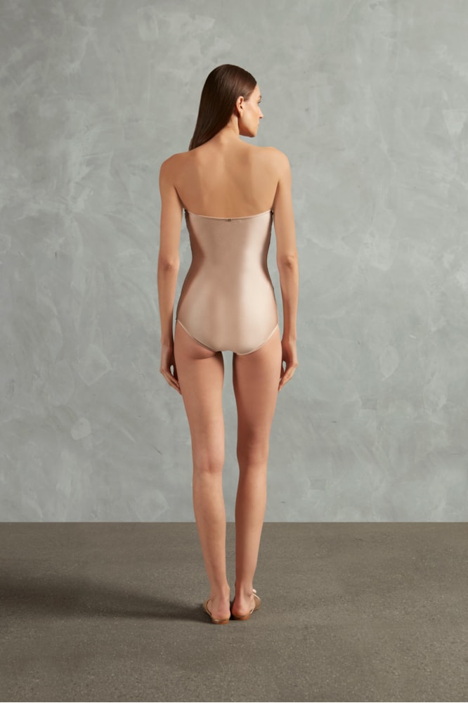 Maillot Tomara Que Caia Rede Bege