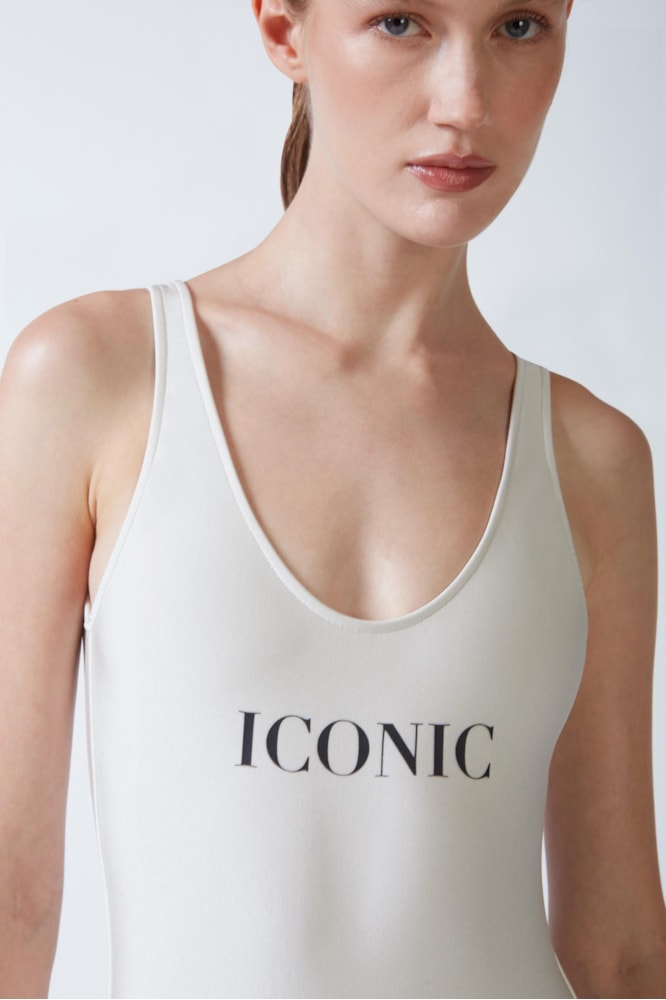 Maiô Básico Alças Off White