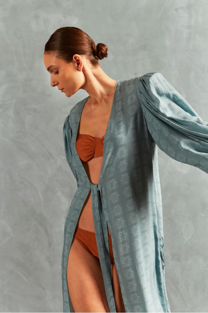 Robe Longo de Amarrar Hera Azul