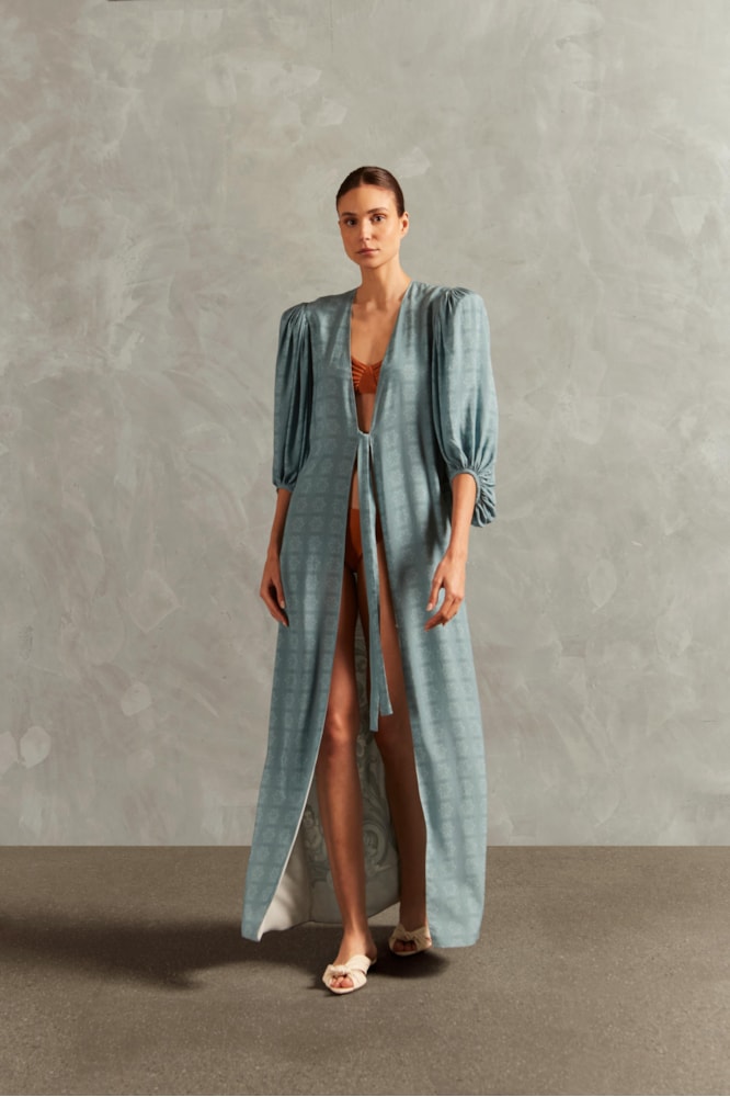 Robe Longo de Amarrar Hera Azul