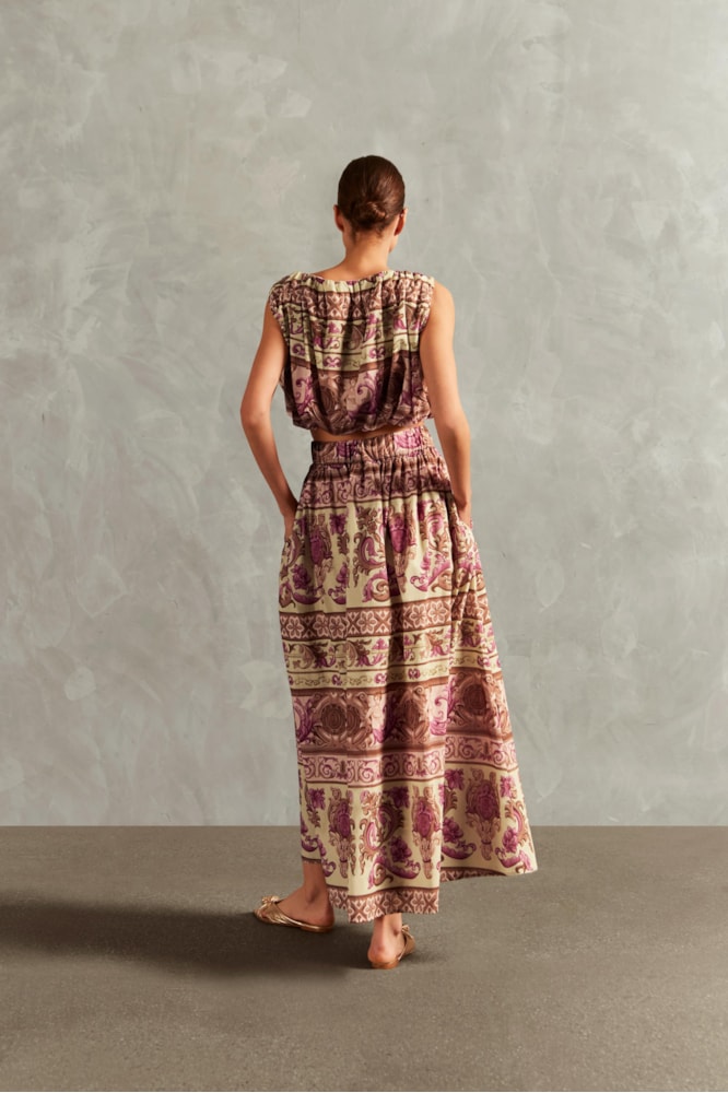 Saia Longa Fenda Vintage Citronelle