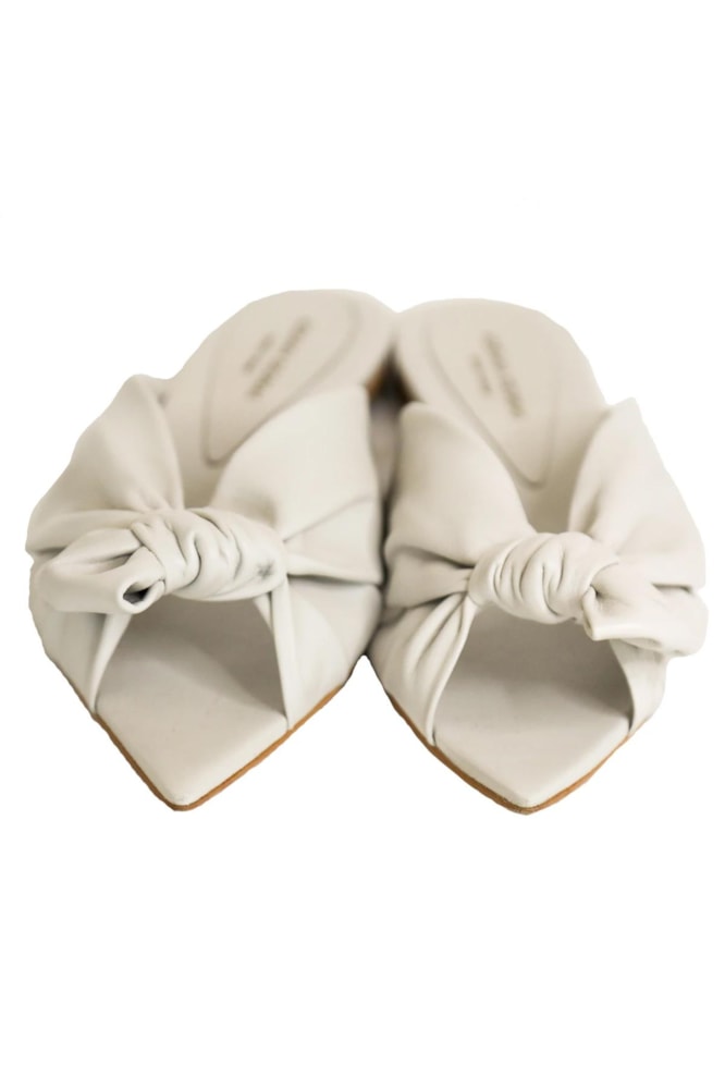 Sandália Flat Couro Branco