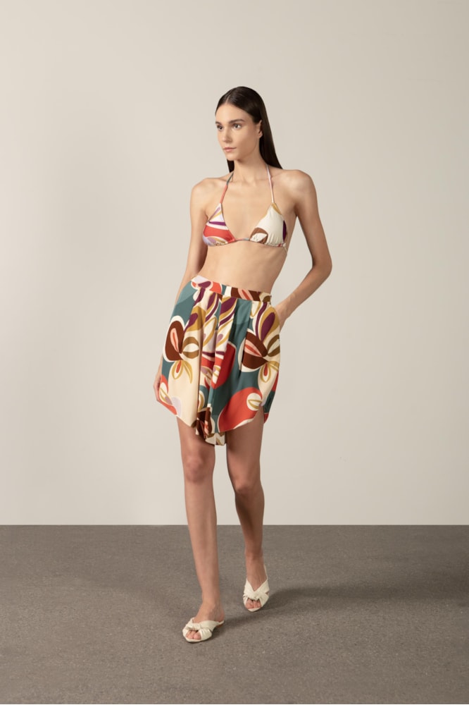 Shorts Longo Floral Organic Unico