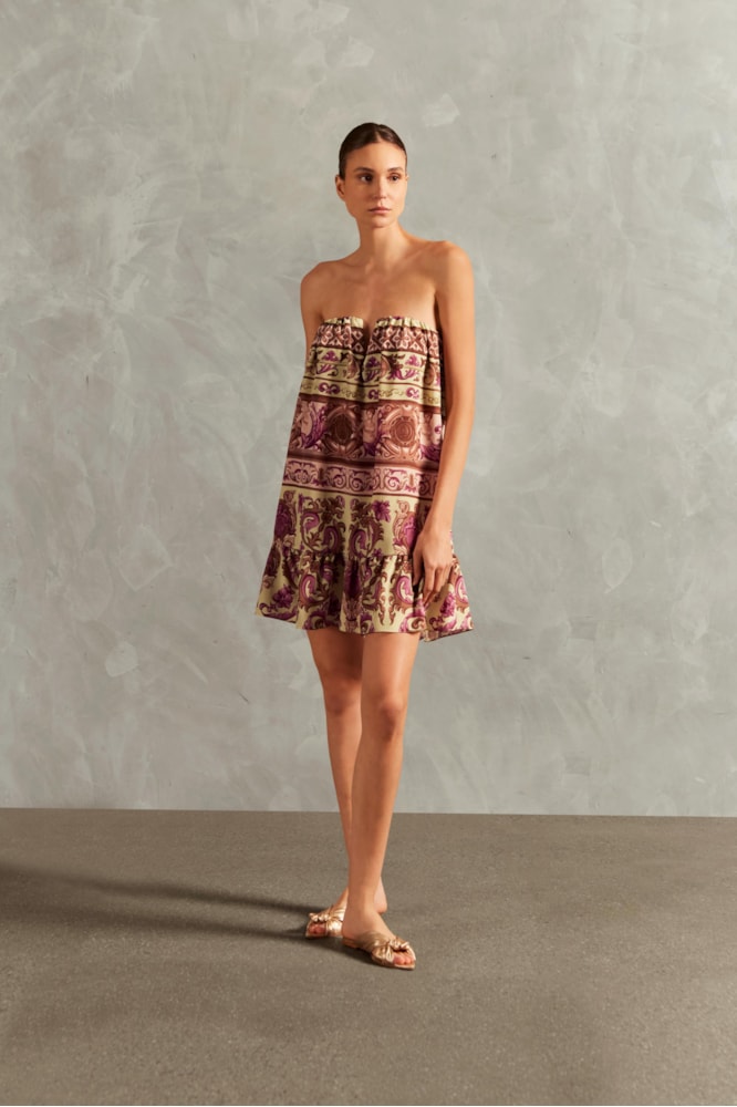 Vestido Curto Tomara Que Caia Vintage Citronelle