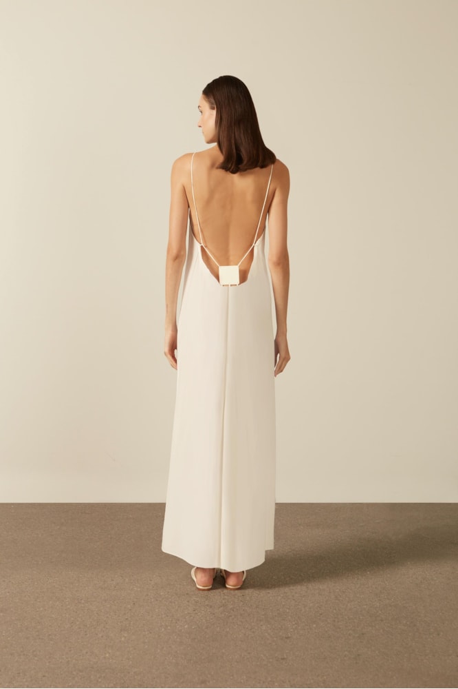 Vestido Longo Acrílico Inamorata Off White