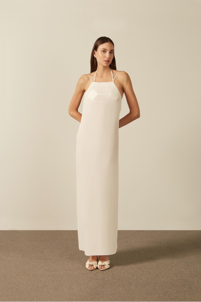 Vestido Longo Acrílico Inamorata Off White