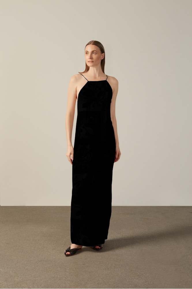 Vestido Longo Acrílico Inamorata Preto
