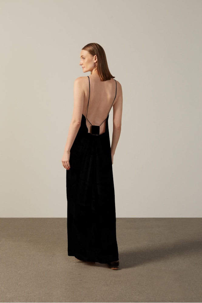 Vestido Longo Acrílico Inamorata Preto