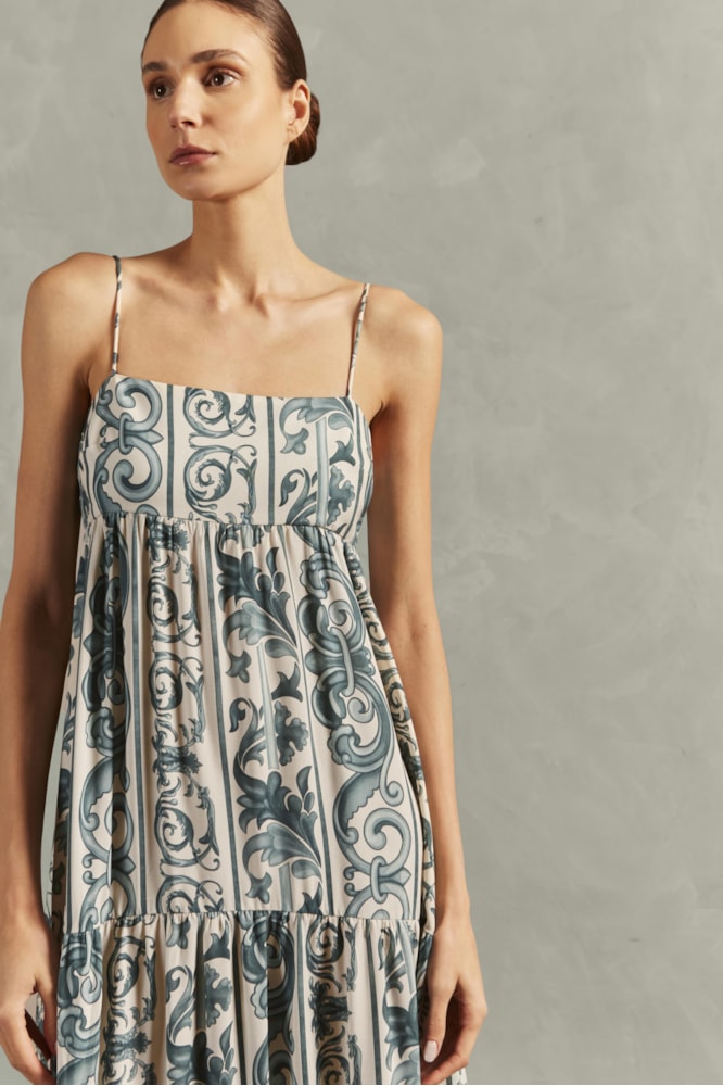 Vestido Longo Alcinhas Hera Azul