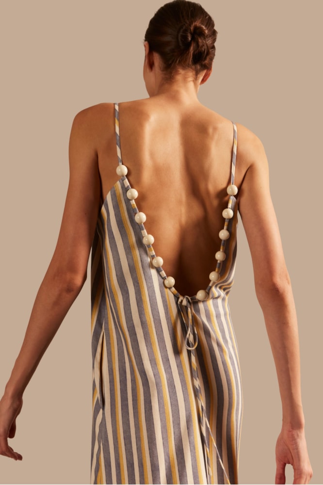 Vestido Longo Detalhe Costas Golden Age Unico