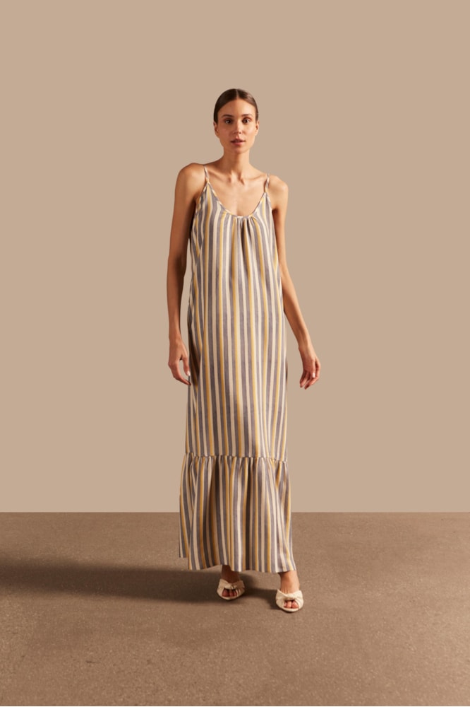 Vestido Longo Detalhe Costas Golden Age Unico