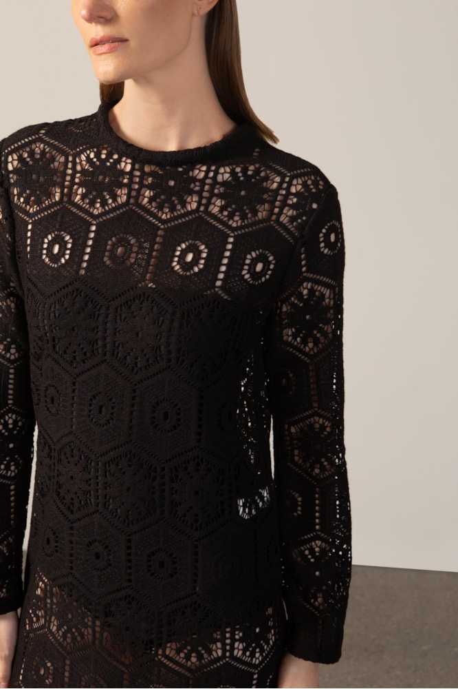 Vestido Longo Reto Noir Preto