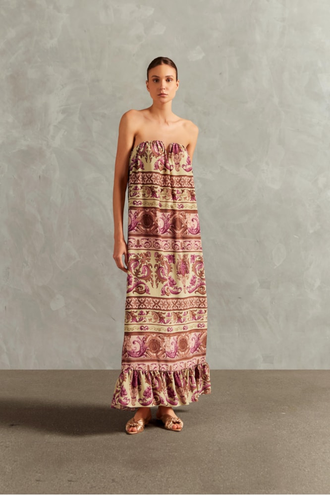 Vestido Longo Tomara Que Caia Vintage Citronelle