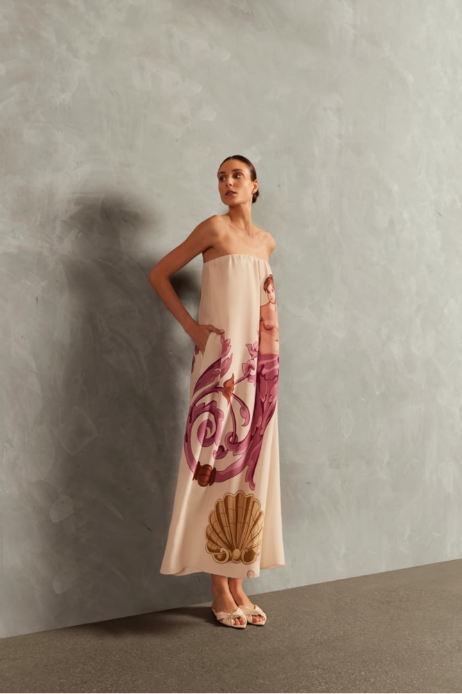 Vestido Tomara Que Caia Longo Le Sirenuse Lilas