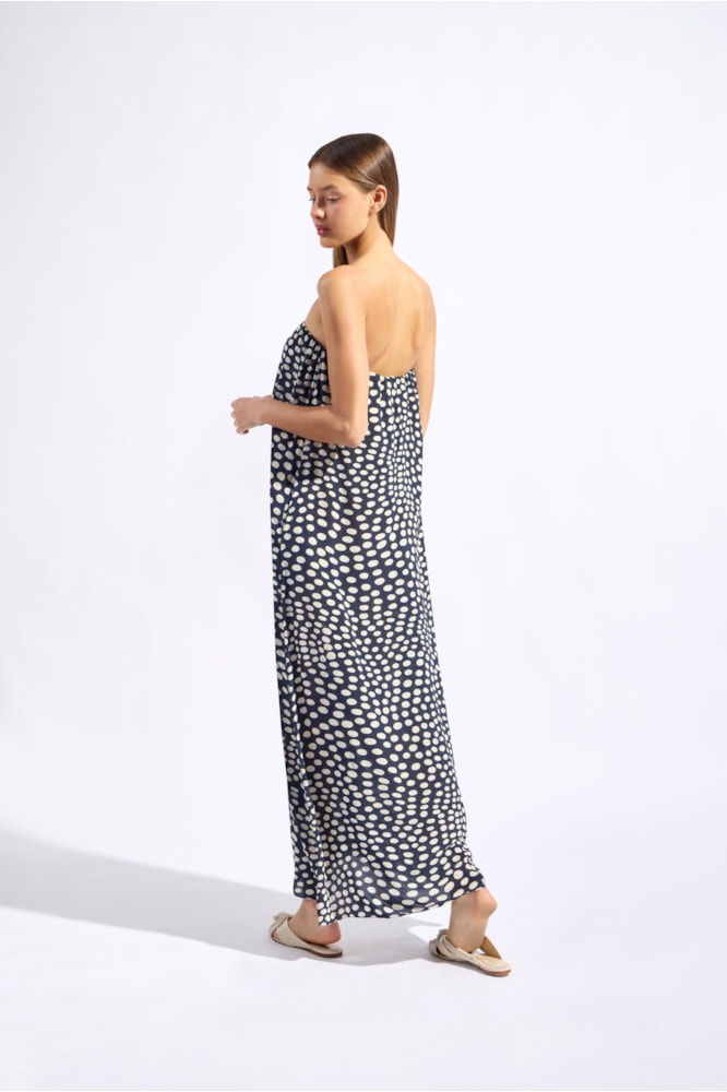 Vestido Tomara Que Caia Longo Marinho